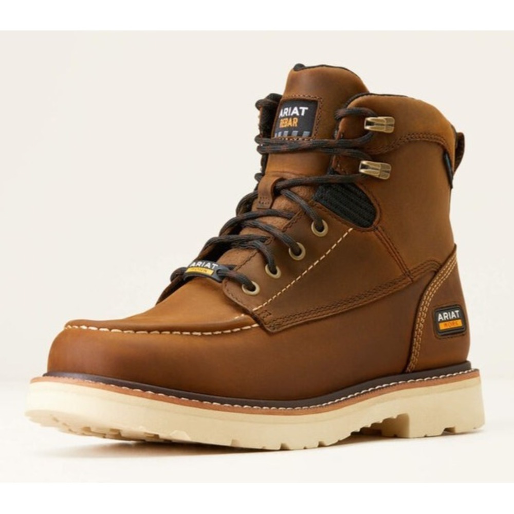 Ariat® (Men's 10 D) Rebar™ Lift 6" Waterproof Work Boot, Distressed Brown - $200